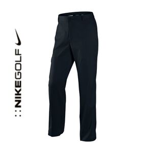 NIKE GOLF Fit-Dry Flat Front Trousers Black Sz 14